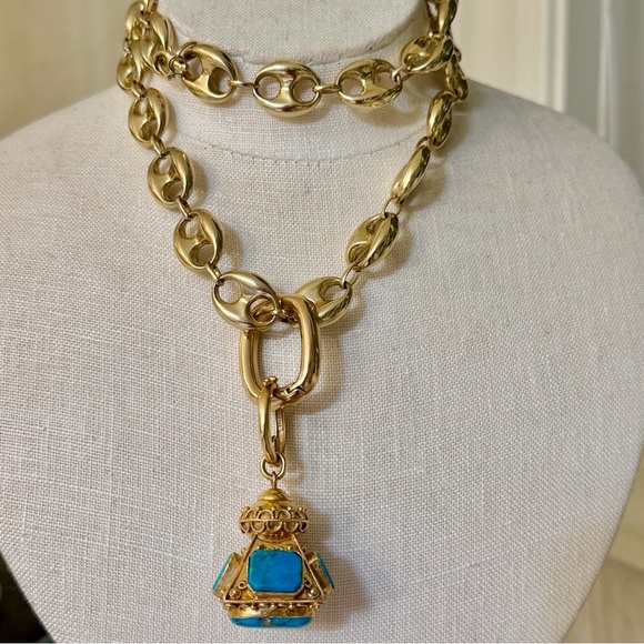 Vintage Jewelry - 10 karat gold, mariner, chain necklace